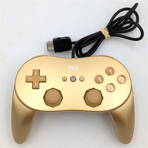 Wii Classic Controller Pro - Gold - Nintendo Wii Tilbehør (B Grade) (Genbrug)